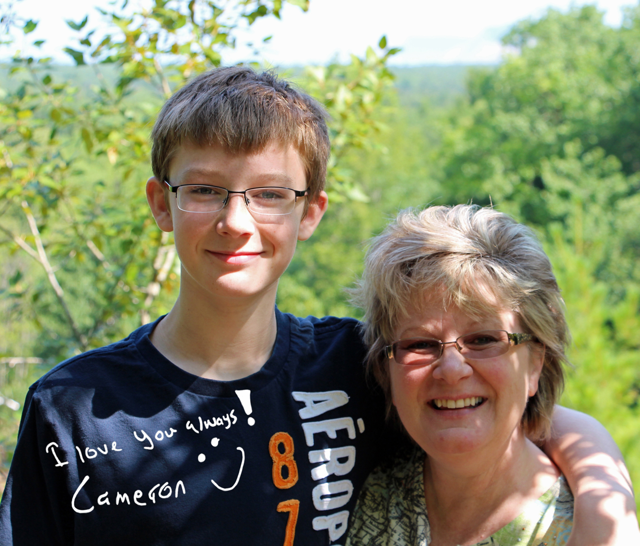 Cameron and his mother Sandy